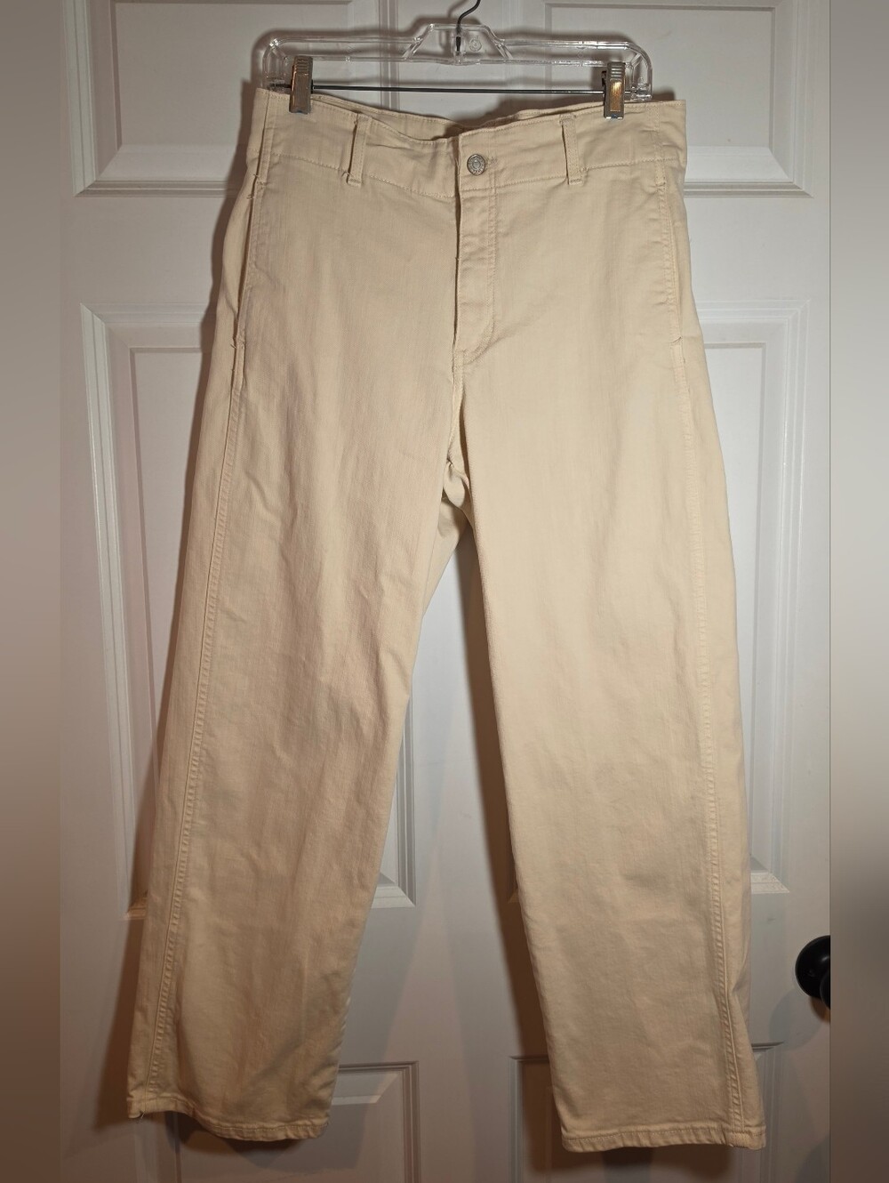 Banana Republic Cream High Rise Straight Fit Jeans Size 10/30